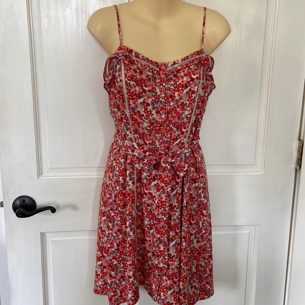 LC Lauren Conrad Floral Button Front Sundress 8
